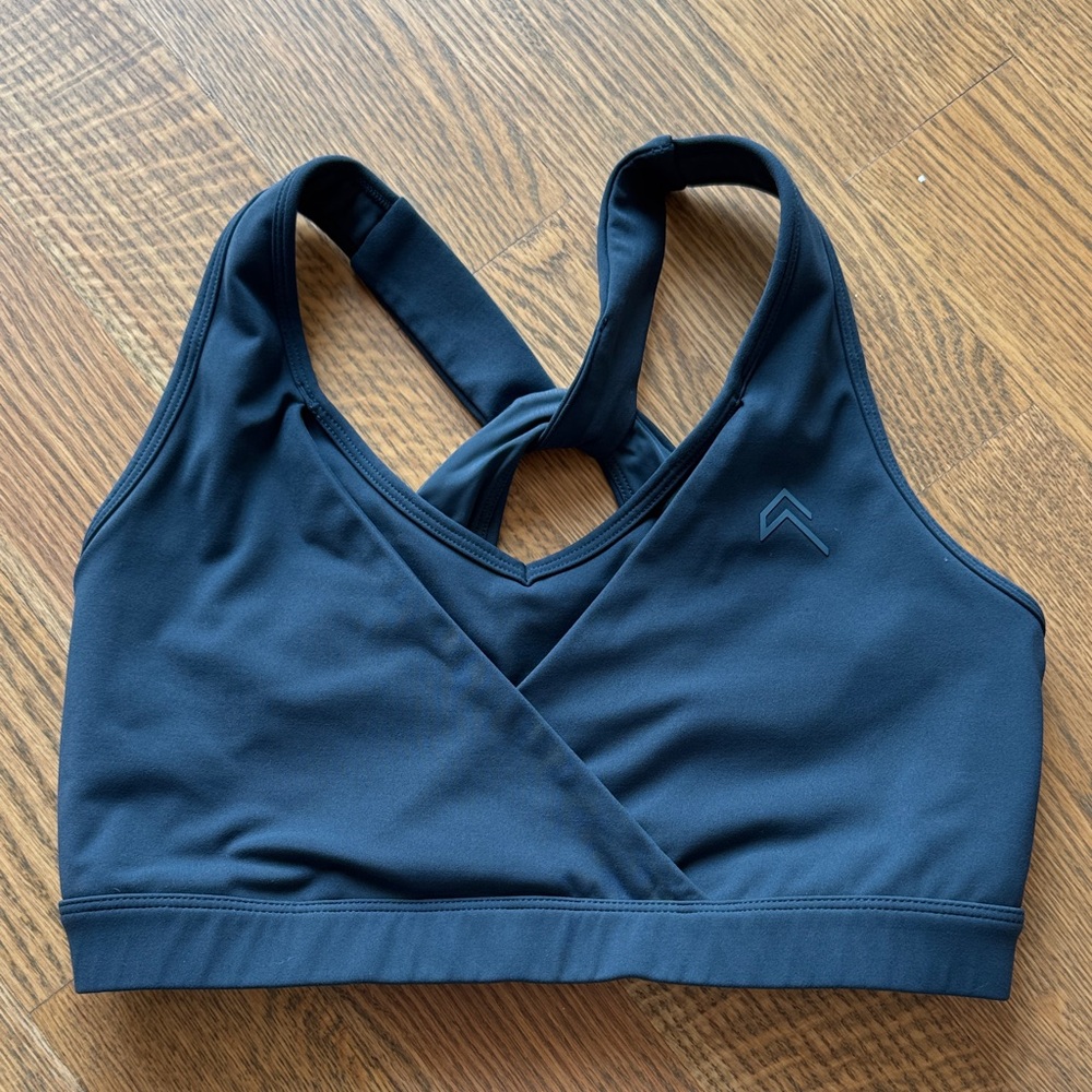 Oner Active Navy Blue Cross-Back Sports Bra